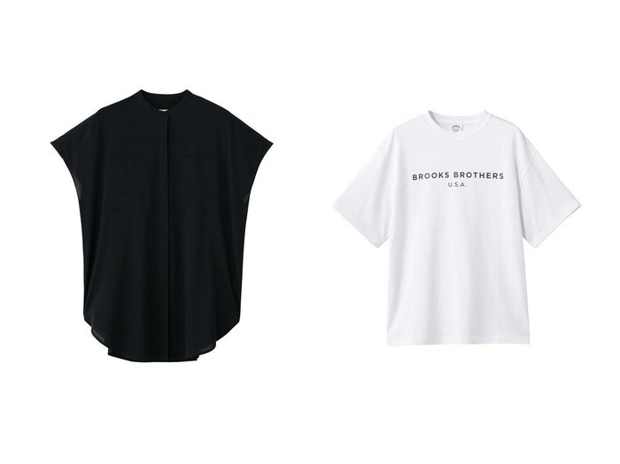 【Brooks Brothers/ブルックス ブラザーズ】の【UNISEX】 オンラインストア限定 LOGO Series コットン ロゴプリント クルーネック Tシャツ&コットンボイル ダブルポケット リラックスフィット ノースリーブブラウス おすすめ人気トレンドファッション通販アイテム インテリア・キッズ・メンズ・レディースファッション・服の通販 founy(ファニー) https://founy.com/ ファッション Fashion レディースファッション Fashion for Women トップス・カットソー Cut & Sew Tops キャミソール&ノースリーブ Camisoles & Sleeveless Tops シャツ・ブラウス・オフィスカジュアル Elegant Blouses & Button-Ups ロングTシャツ・Tシャツ Longline T-Shirts & Tees カットソー・ベーシックTシャツ Cut-and-Sewn Tops / Stretch Tees & Basics エレガント 上品 Elegant シアー Sheer, See-Through ダブル Double, Double-Breasted ノースリーブ Sleeveless, No-Sleeve フィット Fit, Slim Fit フラップ Flap, Flap Pocket フロント Front, Front Design ポケット Pocket, Pocket Detail ラウンド Round, Round Neck リラックス Relax, Relaxed Fit 夏 Summer 新作・新入荷 New Arrivals / New In |ID:crp329100000227611