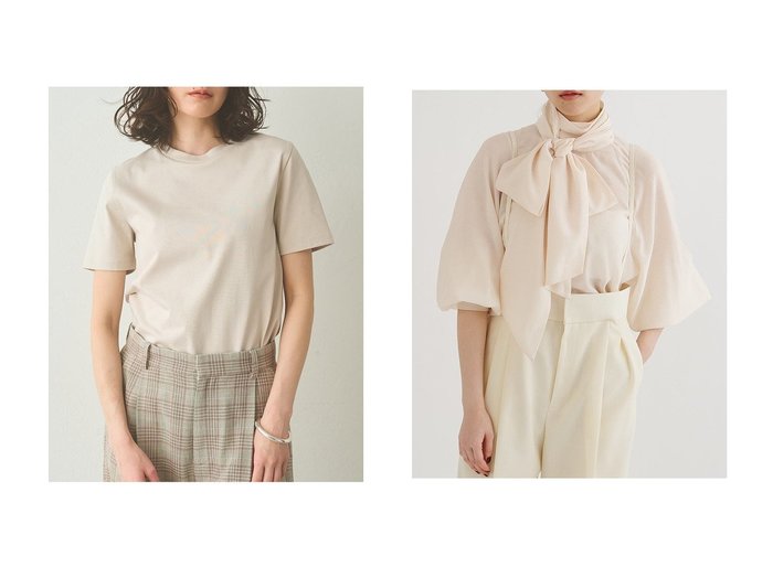 シフォンブラウスとスビンコットンTシャツで整える上品カジュアルスタイル【Whim Gazette(ウィムガゼット)】の通販 おすすめ人気トレンドファッション通販アイテム 人気、トレンドファッション・服の通販 founy(ファニー) ファッション Fashion レディースファッション Fashion for Women トップス・カットソー Cut & Sew Tops シャツ・ブラウス・オフィスカジュアル Elegant Blouses & Button-Ups ロングTシャツ・Tシャツ Longline T-Shirts & Tees カットソー・ベーシックTシャツ Cut-and-Sewn Tops / Stretch Tees & Basics インナー Innerwear コンパクト Compact, Small Size ショート Short, Short Length シンプル Simple, Minimal ジャケット Jacket, Outerwear スリーブ Sleeve, Long Sleeve / Short Sleeve エレガント 上品 Elegant 半袖 Short Sleeve, Half Sleeve 新作・新入荷 New Arrivals / New In |ID:crp329100000227623