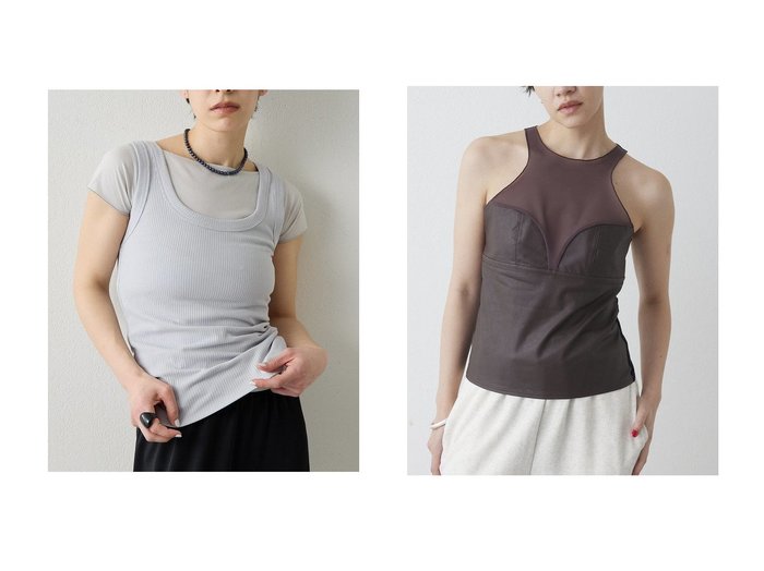 タンクセットとブラトップで楽しむレイヤードスタイル【Whim Gazette(ウィムガゼット)】の通販 おすすめ人気トレンドファッション通販アイテム 人気、トレンドファッション・服の通販 founy(ファニー) ファッション Fashion レディースファッション Fashion for Women トップス・カットソー Cut & Sew Tops シャツ・ブラウス・オフィスカジュアル Elegant Blouses & Button-Ups ロングTシャツ・Tシャツ Longline T-Shirts & Tees カットソー・ベーシックTシャツ Cut-and-Sewn Tops / Stretch Tees & Basics キャミソール&ノースリーブ Camisoles & Sleeveless Tops カットソー Cut and Sewn Top クール Cool, Chic コンパクト Compact, Small Size シアー Sheer, See-Through ショート Short, Short Length スリーブ Sleeve, Long Sleeve / Short Sleeve タンク Tank Top, Sleeveless Top ランダム Random, Irregular 新作・新入荷 New Arrivals / New In |ID:crp329100000227628