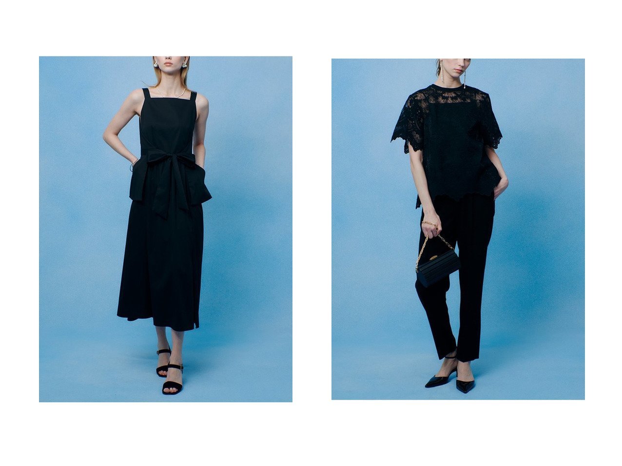 スカラップTシャツとエプロンワンピースで楽しむ軽やかなスタイル【allureville(アルアバイル)】の通販 おすすめ人気トレンドファッション通販アイテム インテリア・キッズ・メンズ・レディースファッション・服の通販 founy(ファニー) 　ファッション　Fashion　レディースファッション　Fashion for Women　ワンピース　Dresses　チュニック　Tunic Tops & Dresses　トップス・カットソー　Cut & Sew Tops　シャツ・ブラウス・オフィスカジュアル　Elegant Blouses & Button-Ups　ロングTシャツ・Tシャツ　Longline T-Shirts & Tees　カットソー・ベーシックTシャツ　Cut-and-Sewn Tops / Stretch Tees & Basics　ギャザー　Gathered, Ruffled　サテン　Satin, Glossy Fabric　チュニック　Tunic, Long Top　フィット　Fit, Slim Fit　ロング　Long, Long-Length　夏　Summer　新作・新入荷　New Arrivals / New In　ブラック系　Black　|ID:crp329100000227635