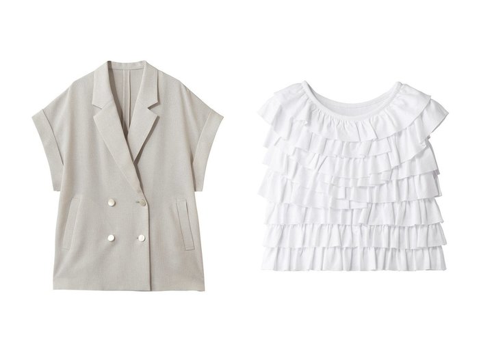 【allureville/アルアバイル】のスラブメッシュフレンチスリーブ A&【Loulou Willoughby】フリルティアードプルオーバー おすすめ人気トレンドファッション通販アイテム 人気、トレンドファッション・服の通販 founy(ファニー) ファッション Fashion レディースファッション Fashion for Women アウター Coat / Outerwear Collection レディースジャケット・軽アウター Jackets トップス・カットソー Cut & Sew Tops シャツ・ブラウス・オフィスカジュアル Elegant Blouses & Button-Ups ロングTシャツ・Tシャツ Longline T-Shirts & Tees カジュアルプルオーバー・ニットトップス Pullovers & Knit Tops / Casual Pullovers カットソー・ベーシックTシャツ Cut-and-Sewn Tops / Stretch Tees & Basics おすすめ Recommended / Our Picks ジャケット Jacket, Outerwear スリーブ Sleeve, Long Sleeve / Short Sleeve ダブル Double, Double-Breasted フレンチ French, French Style メッシュ Mesh, Net Fabric 夏 Summer 新作・新入荷 New Arrivals / New In 長袖 Long Sleeve, Full Sleeve ギャザー Gathered, Ruffled デニム Denim, Jeans Material バランス Balance, Style Balance パターン Pattern, Design Print フェミニン Feminine, Girly フリル Frill, Ruffle ロング Long, Long-Length |ID:crp329100000227642