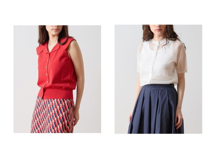 【Tiara/ティアラ】のビッグカラーニット&シアーカーディガン おすすめ人気トレンドファッション通販アイテム 人気、トレンドファッション・服の通販 founy(ファニー) ファッション Fashion レディースファッション Fashion for Women トップス・カットソー Cut & Sew Tops ニット Knit Tops & Sweaters カジュアルプルオーバー・ニットトップス Pullovers & Knit Tops / Casual Pullovers カーディガン・羽織り Layered Style Cardigans カットソー Cut and Sewn Top カーディガン Cardigan, Knitwear シンプル Simple, Minimal ジャケット Jacket, Outerwear タイトスカート Pencil Skirt, Tight Skirt ノースリーブ Sleeveless, No-Sleeve ワイド Wide, Wide Fit エレガント 上品 Elegant 新作・新入荷 New Arrivals / New In |ID:crp329100000227660