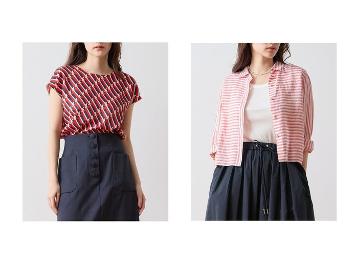 【Tiara/ティアラ】のショートリネンシャツ&トリコロールプリントフレンチスリーブブラウス おすすめ人気トレンドファッション通販アイテム 人気、トレンドファッション・服の通販 founy(ファニー) ファッション Fashion レディースファッション Fashion for Women トップス・カットソー Cut & Sew Tops シャツ・ブラウス・オフィスカジュアル Elegant Blouses & Button-Ups おすすめ Recommended / Our Picks ショート Short, Short Length シンプル Simple, Minimal スカーフ Scarf, Neckwear スリーブ Sleeve, Long Sleeve / Short Sleeve セットアップ Set-Up, Coordinated Outfit ツイル Twist, Twisted Detail デニム Denim, Jeans Material フレンチ French, French Style プリント Print, Printed Pattern ボトム Bottoms, Lower Wear 新作・新入荷 New Arrivals / New In |ID:crp329100000227666