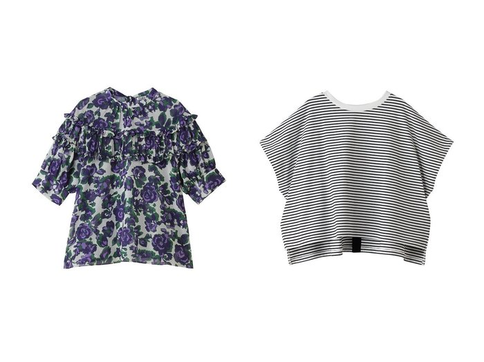 【Tiara/ティアラ】のオールドローズプリントヨークフリルブラウス&バックリボンTシャツ おすすめ人気トレンドファッション通販アイテム 人気、トレンドファッション・服の通販 founy(ファニー) ファッション Fashion レディースファッション Fashion for Women トップス・カットソー Cut & Sew Tops シャツ・ブラウス・オフィスカジュアル Elegant Blouses & Button-Ups ロングTシャツ・Tシャツ Longline T-Shirts & Tees カットソー・ベーシックTシャツ Cut-and-Sewn Tops / Stretch Tees & Basics おすすめ Recommended / Our Picks エレガント 上品 Elegant ギャザー Gathered, Ruffled ショート Short, Short Length シンプル Simple, Minimal スリーブ Sleeve, Long Sleeve / Short Sleeve パーティ Party, Party Style フリル Frill, Ruffle プリント Print, Printed Pattern リボン Ribbon, Bow ローズ Rose, Rose Motif 新作・新入荷 New Arrivals / New In |ID:crp329100000227667