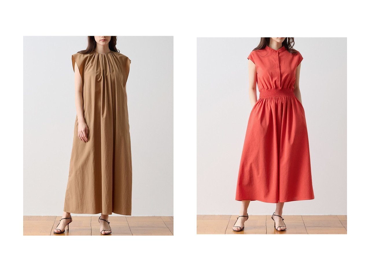 機能性と上品さを両立する夏ワンピーススタイル【Tiara(ティアラ)】の通販 おすすめ人気トレンドファッション通販アイテム インテリア・キッズ・メンズ・レディースファッション・服の通販 founy(ファニー) 　ファッション　Fashion　レディースファッション　Fashion for Women　ワンピース　Dresses　チュニック　Tunic Tops & Dresses　カーディガン　Cardigan, Knitwear　ギャザー　Gathered, Ruffled　シンプル　Simple, Minimal　ジャケット　Jacket, Outerwear　スリーブ　Sleeve, Long Sleeve / Short Sleeve　チュニック　Tunic, Long Top　フレンチ　French, French Style　ロング　Long, Long-Length　夏　Summer　新作・新入荷　New Arrivals / New In　シャーリング　Shirring, Ruched　ハイネック　High Neck, Mock Neck　エレガント 上品　Elegant　吸水　Absorbent, Quick-Dry　ビジネス 仕事 通勤　Business / Work / Commuting　ベージュ系　Beige　ブラック系　Black　オレンジ系　Orange　グレー系　Gray　ブルー系　Blue　|ID:crp329100000227669