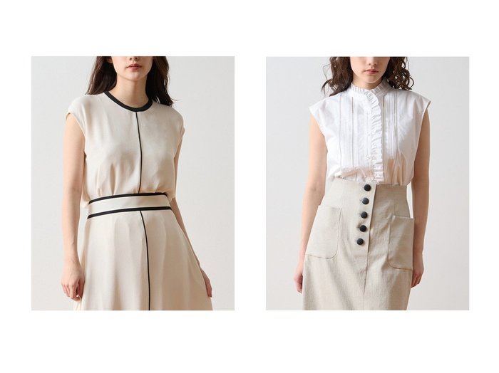 【Tiara/ティアラ】のバイカラーブラウス&ピンタックレースフリルブラウス おすすめ人気トレンドファッション通販アイテム 人気、トレンドファッション・服の通販 founy(ファニー) ファッション Fashion レディースファッション Fashion for Women トップス・カットソー Cut & Sew Tops シャツ・ブラウス・オフィスカジュアル Elegant Blouses & Button-Ups おすすめ Recommended / Our Picks ショート Short, Short Length シンプル Simple, Minimal スリーブ Sleeve, Long Sleeve / Short Sleeve タイプライター Typewriter Fabric, Crisp Cotton デニム Denim, Jeans Material フェミニン Feminine, Girly ボトム Bottoms, Lower Wear エレガント 上品 Elegant 新作・新入荷 New Arrivals / New In |ID:crp329100000227670