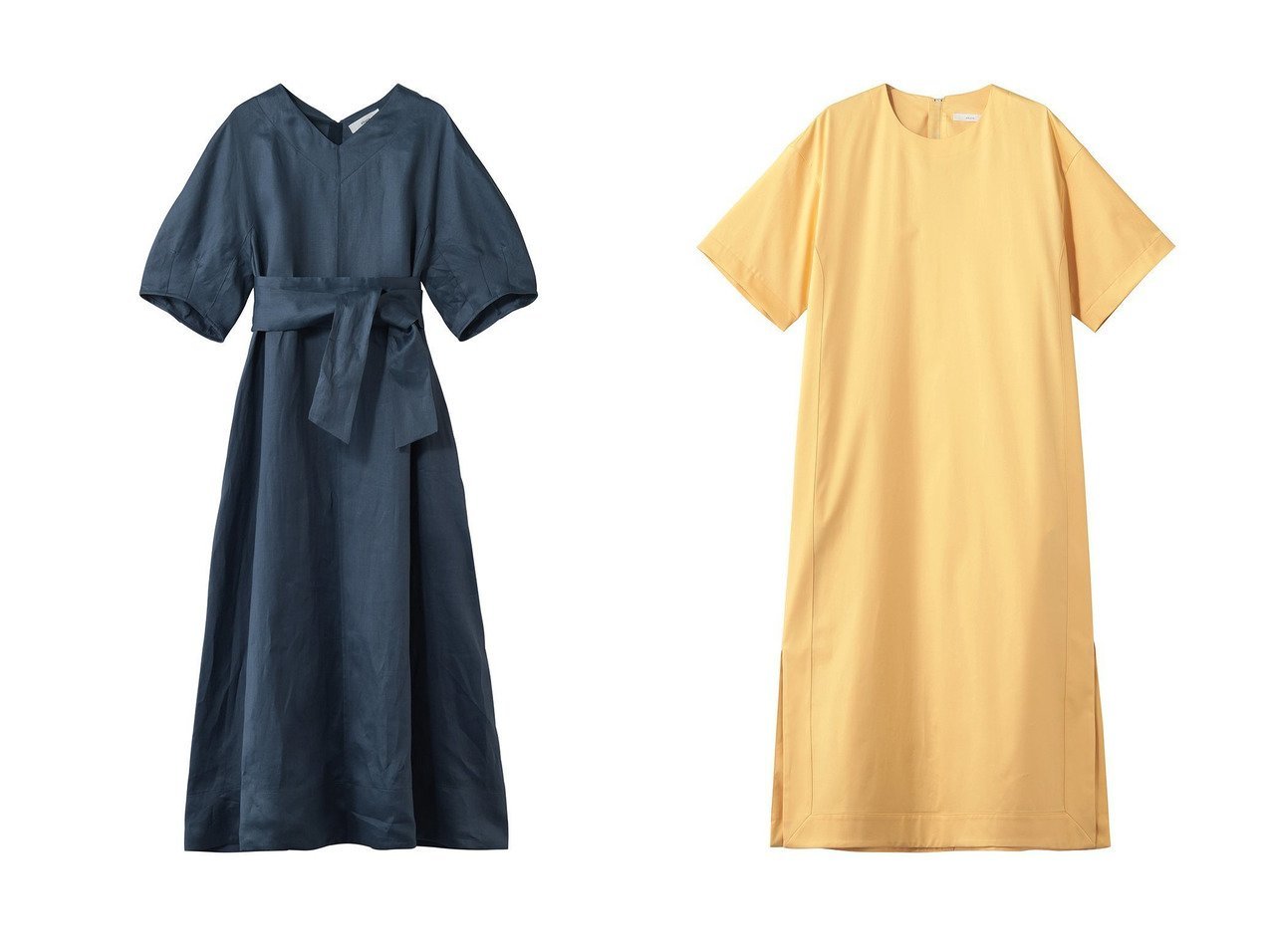 上質素材で魅せる大人のサマーワンピーススタイル【ebure(エブール)】の通販 おすすめ人気トレンドファッション通販アイテム インテリア・キッズ・メンズ・レディースファッション・服の通販 founy(ファニー) 　ファッション　Fashion　レディースファッション　Fashion for Women　ワンピース　Dresses　チュニック　Tunic Tops & Dresses　サテン　Satin, Glossy Fabric　チュニック　Tunic, Long Top　フォルム　Silhouette, Form　ロング　Long, Long-Length　エレガント 上品　Elegant　新作・新入荷　New Arrivals / New In　ブルー系　Blue　グレー系　Gray　ホワイト系　White　イエロー系　Yellow　ブラック系　Black　|ID:crp329100000227672