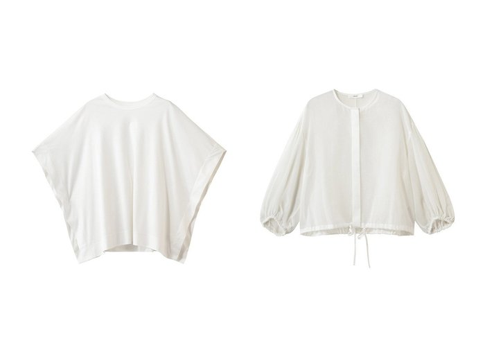 【ebure/エブール】のソフトオーガンジー シャーリングブラウス&ナチュラルファンクションスムース ビッグTシャツ おすすめ人気トレンドファッション通販アイテム 人気、トレンドファッション・服の通販 founy(ファニー) ファッション Fashion レディースファッション Fashion for Women トップス・カットソー Cut & Sew Tops シャツ・ブラウス・オフィスカジュアル Elegant Blouses & Button-Ups ロングTシャツ・Tシャツ Longline T-Shirts & Tees カットソー・ベーシックTシャツ Cut-and-Sewn Tops / Stretch Tees & Basics ショート Short, Short Length スリーブ Sleeve, Long Sleeve / Short Sleeve バランス Balance, Style Balance ビッグ Big, Oversized エレガント 上品 Elegant 新作・新入荷 New Arrivals / New In |ID:crp329100000227675