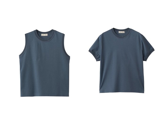 【ebure/エブール】の【ebure×Ron Herman】ニットパーツコットンポンチ スリーブレストップ&【ebure×Ron Herman】ニットパーツコットンポンチ Tシャツ おすすめ人気トレンドファッション通販アイテム 人気、トレンドファッション・服の通販 founy(ファニー) ファッション Fashion レディースファッション Fashion for Women トップス・カットソー Cut & Sew Tops ニット Knit Tops & Sweaters シャツ・ブラウス・オフィスカジュアル Elegant Blouses & Button-Ups ロングTシャツ・Tシャツ Longline T-Shirts & Tees カットソー・ベーシックTシャツ Cut-and-Sewn Tops / Stretch Tees & Basics カットソー Cut and Sewn Top コラボ Collaboration, Collab ショート Short, Short Length シンプル Simple, Minimal スリーブ Sleeve, Long Sleeve / Short Sleeve タンク Tank Top, Sleeveless Top パターン Pattern, Design Print エレガント 上品 Elegant 新作・新入荷 New Arrivals / New In |ID:crp329100000227678