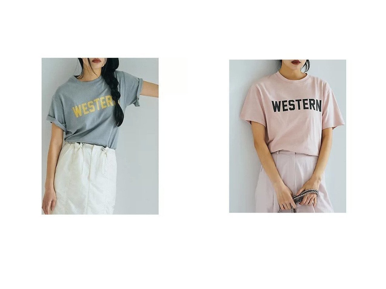 【marjour/マージュール】のWESTERN FADED COLOR TEE おすすめ人気トレンドファッション通販アイテム インテリア・キッズ・メンズ・レディースファッション・服の通販 founy(ファニー) 　ファッション　Fashion　レディースファッション　Fashion for Women　おすすめ　Recommended / Our Picks　イエロー　Yellow　シンプル　Simple, Minimal　ストレッチ　Stretch, Stretchy Fabric　デニム　Denim, Jeans Material　ポケット　Pocket, Pocket Detail　リラックス　Relax, Relaxed Fit　グレー系　Gray　ブルー系　Blue　レッド系　Red　|ID:crp329100000227686