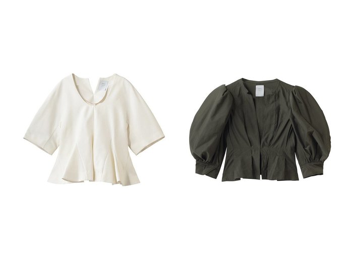 【花のようなシルエットとボリュームスリーブが引き立つ華やかなブラウス】アンビラン(unbilanc)の通販 おすすめ人気トレンドファッション通販アイテム 人気、トレンドファッション・服の通販 founy(ファニー) ファッション Fashion レディースファッション Fashion for Women トップス・カットソー Cut & Sew Tops シャツ・ブラウス・オフィスカジュアル Elegant Blouses & Button-Ups なめらか Smooth, Silky Texture ショート Short, Short Length スラックス Slacks, Dress Pants スリーブ Sleeve, Long Sleeve / Short Sleeve ダウン Down, Puffer デニム Denim, Jeans Material エレガント 上品 Elegant 新作・新入荷 New Arrivals / New In |ID:crp329100000227699