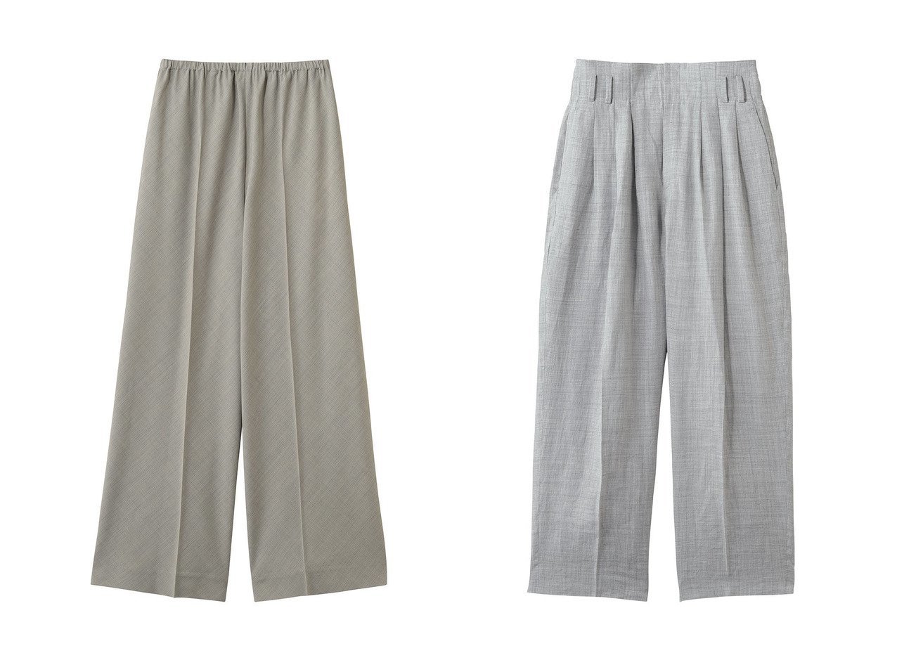 【unbilanc/アンビラン】のOPAROパンツ&ラミール3タックトラウザー おすすめ人気トレンドファッション通販アイテム インテリア・キッズ・メンズ・レディースファッション・服の通販 founy(ファニー) 　ファッション　Fashion　レディースファッション　Fashion for Women　パンツ　Pants & Trousers　カットソー　Cut and Sewn Top　センター　Center, Center Line　リラックス　Relax, Relaxed Fit　ワイド　Wide, Wide Fit　夏　Summer　定番　Standard, Basic Item　新作・新入荷　New Arrivals / New In　ベージュ系　Beige　グレー系　Gray　ブラック系　Black　|ID:crp329100000227702