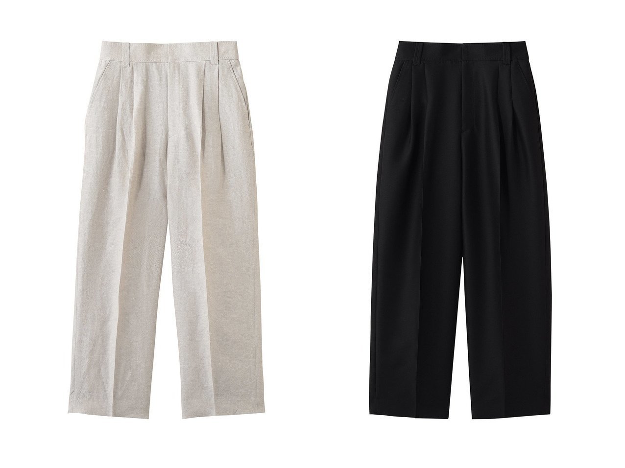 【unbilanc/アンビラン】のローラマイルストークパンツ&ストークパンツ おすすめ人気トレンドファッション通販アイテム インテリア・キッズ・メンズ・レディースファッション・服の通販 founy(ファニー) 　ファッション　Fashion　レディースファッション　Fashion for Women　パンツ　Pants & Trousers　カッティング　Cutting Detail　コンパクト　Compact, Small Size　スマート　Smart, Elegant　テーパード　Tapered, Tapered Pants　フロント　Front, Front Design　マニッシュ　Mannish, Boyish　今季　This Season, Current Season　新作・新入荷　New Arrivals / New In　ベージュ系　Beige　ブラック系　Black　|ID:crp329100000227704