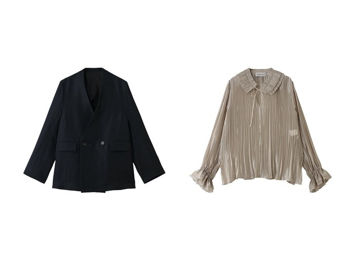 【DEPAREILLE/デパリエ】のテンセルオーガンジープリーツブラウス&トリアセテートリネンノーカラージャケット おすすめ人気トレンドファッション通販アイテム 人気、トレンドファッション・服の通販 founy(ファニー) ファッション Fashion レディースファッション Fashion for Women アウター Coat / Outerwear Collection レディースジャケット・軽アウター Jackets ノーカラージャケット / シンプル上品コーデ Collarless Jackets トップス・カットソー Cut & Sew Tops シャツ・ブラウス・オフィスカジュアル Elegant Blouses & Button-Ups ジャケット Jacket, Outerwear スラックス Slacks, Dress Pants ダウン Down, Puffer デニム Denim, Jeans Material リュクス Luxury, Elegant, High-End, Chic エレガント 上品 Elegant 新作・新入荷 New Arrivals / New In |ID:crp329100000227711