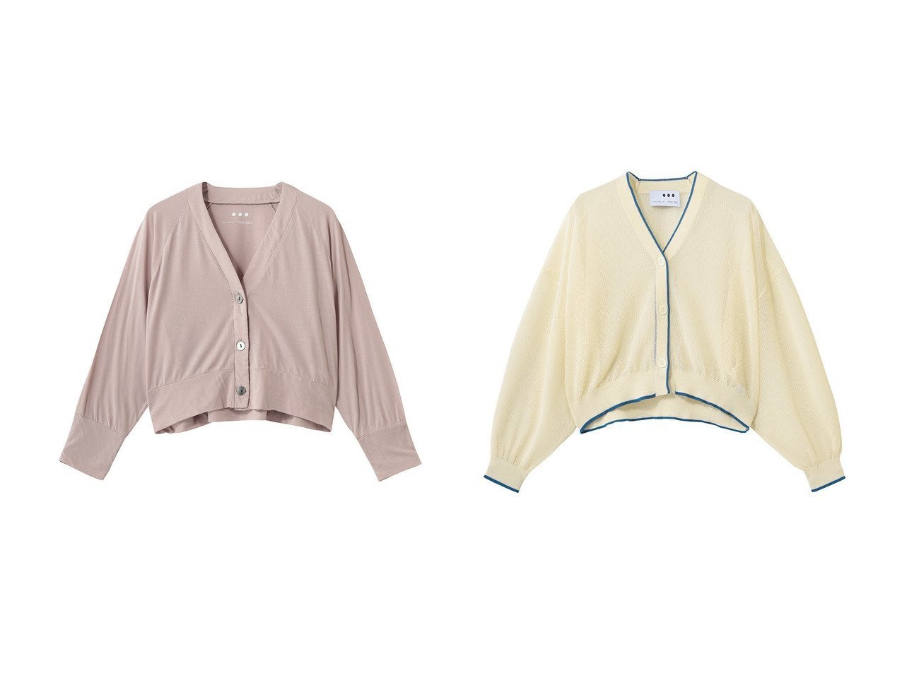 【three dots/スリー ドッツ】のジャージーコレット コクーンカーディガン&アロア シアー カーディガン おすすめ人気トレンドファッション通販アイテム インテリア・キッズ・メンズ・レディースファッション・服の通販 founy(ファニー) 　ファッション　Fashion　レディースファッション　Fashion for Women　トップス・カットソー　Cut & Sew Tops　ニット　Knit Tops & Sweaters　カーディガン・羽織り　Layered Style Cardigans　シャツ・ブラウス・オフィスカジュアル　Elegant Blouses & Button-Ups　ロングTシャツ・Tシャツ　Longline T-Shirts & Tees　カットソー・ベーシックTシャツ　Cut-and-Sewn Tops / Stretch Tees & Basics　カーディガン　Cardigan, Knitwear　シンプル　Simple, Minimal　フロント　Front, Front Design　ロング　Long, Long-Length　新作・新入荷　New Arrivals / New In　ホワイト系　White　ブラック系　Black　ベージュ系　Beige　パープル系　Purple　ブルー系　Blue　|ID:crp329100000227728
