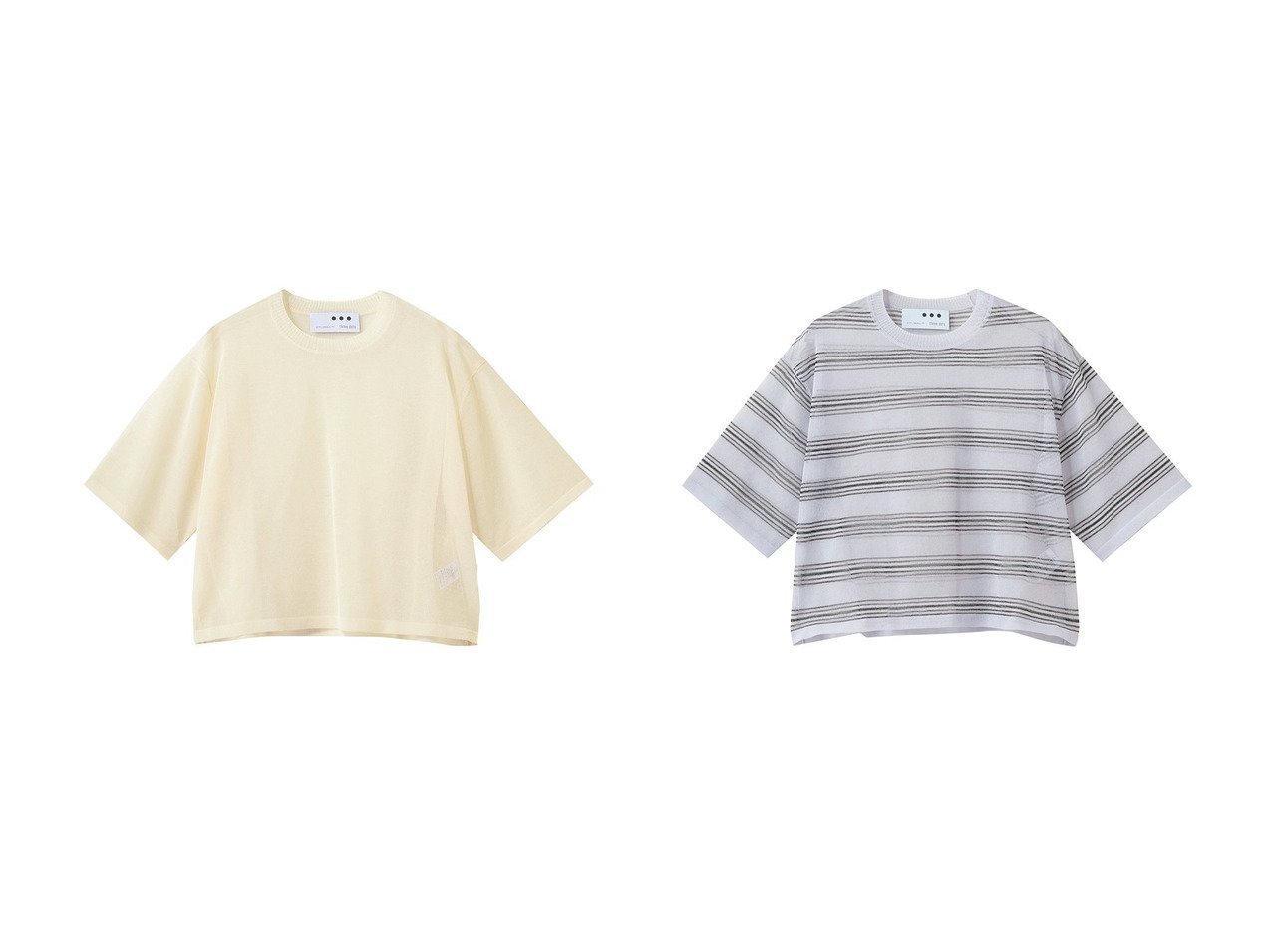 【three dots/スリー ドッツ】のアロア シアーTシャツ おすすめ人気トレンドファッション通販アイテム インテリア・キッズ・メンズ・レディースファッション・服の通販 founy(ファニー) 　ファッション　Fashion　レディースファッション　Fashion for Women　トップス・カットソー　Cut & Sew Tops　シャツ・ブラウス・オフィスカジュアル　Elegant Blouses & Button-Ups　ロングTシャツ・Tシャツ　Longline T-Shirts & Tees　カットソー・ベーシックTシャツ　Cut-and-Sewn Tops / Stretch Tees & Basics　インナー　Innerwear　サロペット　Overalls, Salopette　シアー　Sheer, See-Through　ショート　Short, Short Length　スリーブ　Sleeve, Long Sleeve / Short Sleeve　トレンド　Trend, Trending Now　バランス　Balance, Style Balance　新作・新入荷　New Arrivals / New In　ベージュ系　Beige　パープル系　Purple　ブルー系　Blue　|ID:crp329100000227734