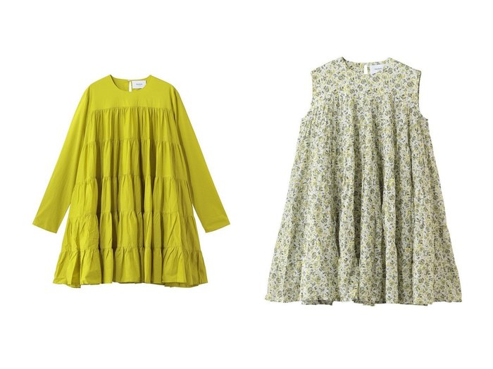 【ギャザーとフラワープリントが引き立つティアードドレスで楽しむ華やかな装い】マーレット(MERLETTE)の通販 おすすめ人気トレンドファッション通販アイテム 人気、トレンドファッション・服の通販 founy(ファニー) ファッション Fashion レディースファッション Fashion for Women ワンピース Dresses フォーマル・パーティードレス・結婚式用ドレス Elegant & Casual Dresses チュニック Tunic Tops & Dresses なめらか Smooth, Silky Texture ギャザー Gathered, Ruffled スリーブ Sleeve, Long Sleeve / Short Sleeve チュニック Tunic, Long Top エレガント 上品 Elegant 新作・新入荷 New Arrivals / New In |ID:crp329100000227741