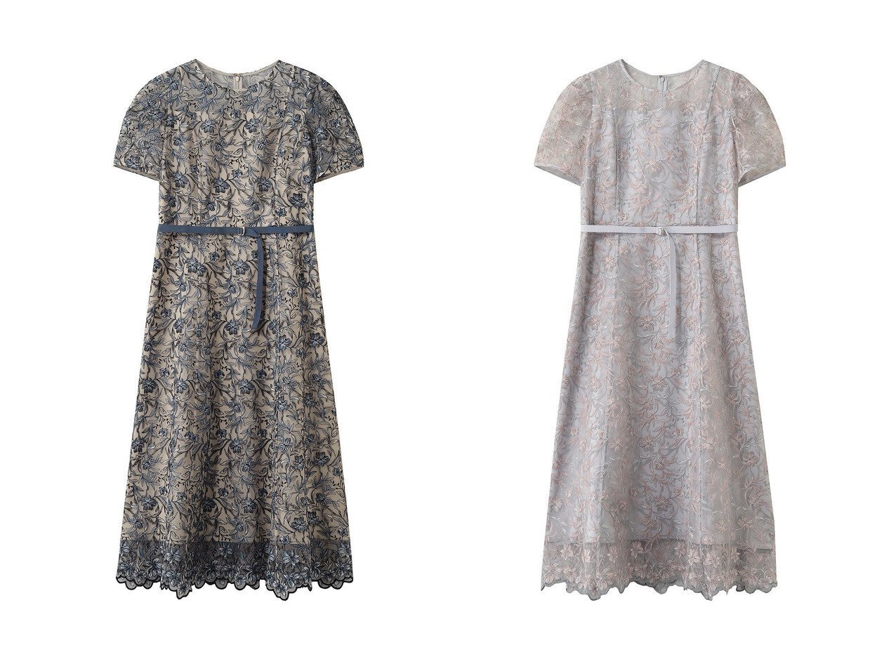 【繊細な刺しゅうとチュールが映えるエレガントワンピース】ANAYI(アナイ)の通販 おすすめ人気トレンドファッション通販アイテム インテリア・キッズ・メンズ・レディースファッション・服の通販 founy(ファニー) 　ファッション　Fashion　レディースファッション　Fashion for Women　ワンピース　Dresses　チュニック　Tunic Tops & Dresses　おすすめ　Recommended / Our Picks　チュニック　Tunic, Long Top　チュール　Tulip, Tulip Motif　フラワー　Flower, Floral　フレア　Flare, Flared　モチーフ　Motif, Design Theme　ロング　Long, Long-Length　新作・新入荷　New Arrivals / New In　レッド系　Red　ブルー系　Blue　|ID:crp329100000227750