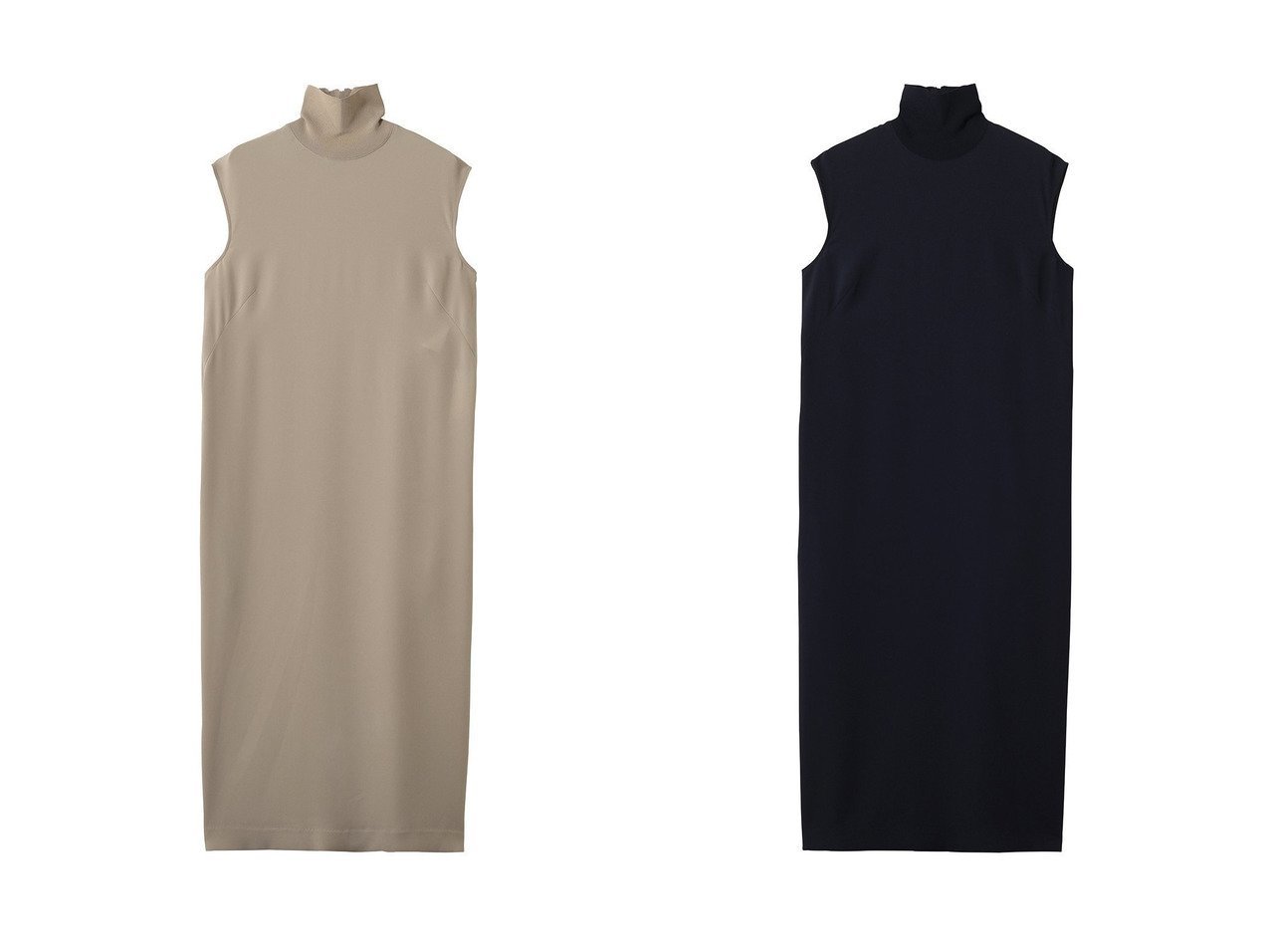 【BEIGE,/ベイジ,】のFLEUR(フルール)/異素材ネック ロングワンピース おすすめ人気トレンドファッション通販アイテム インテリア・キッズ・メンズ・レディースファッション・服の通販 founy(ファニー) 　ファッション　Fashion　レディースファッション　Fashion for Women　ワンピース　Dresses　チュニック　Tunic Tops & Dresses　なめらか　Smooth, Silky Texture　オケージョン　Occasion Wear　シンプル　Simple, Minimal　ジャケット　Jacket, Outerwear　チュニック　Tunic, Long Top　ロング　Long, Long-Length　エレガント 上品　Elegant　新作・新入荷　New Arrivals / New In　ビジネス 仕事 通勤　Business / Work / Commuting　ベージュ系　Beige　ブルー系　Blue　|ID:crp329100000227759