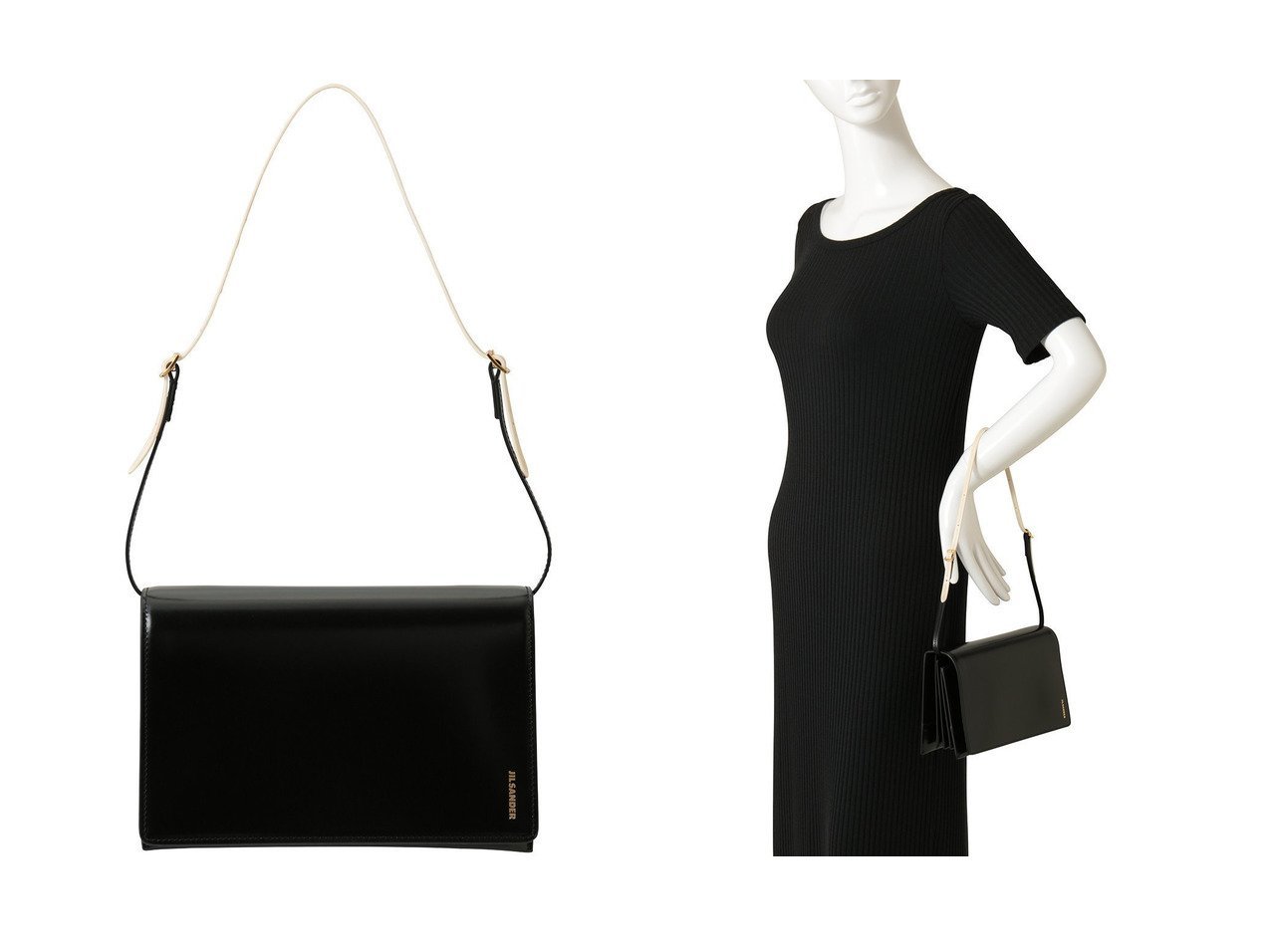 【上質レザーと建築的フォルムが際立つ洗練ショルダーバッグ】JIL SANDER(ジル サンダー)の通販 おすすめ人気トレンドファッション通販アイテム インテリア・キッズ・メンズ・レディースファッション・服の通販 founy(ファニー) 　ファッション　Fashion　レディースファッション　Fashion for Women　バッグ　Bags　なめらか　Smooth, Silky Texture　スクエア　Square, Square Shape　パーティ　Party, Party Style　ベスト　Vest, Waistcoat　新作・新入荷　New Arrivals / New In　ブラック系　Black　|ID:crp329100000227782