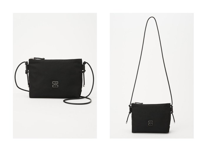 【上品な光沢ナイロンが魅せるミニマルショルダーバッグ】IACUCCI(イアクッチ)の通販 おすすめ人気トレンドファッション通販アイテム 人気、トレンドファッション・服の通販 founy(ファニー) 　ファッション　Fashion　レディースファッション　Fashion for Women　ポーチ&ミニバッグ　Pouches & Mini Bags　エレガント 上品　Elegant　コンパクト　Compact, Small Size　なめらか　Smooth, Silky Texture　人気　Popular, Best Seller　バランス　Balance, Style Balance　フロント　Front, Front Design　ベスト　Vest, Waistcoat　ポーチ　Pouch, Small Case　メタル　Metal, Metal Parts　ワンポイント　One Point, Statement Accent　旅行　Travel　新作・新入荷　New Arrivals / New In　|ID:crp329100000227783