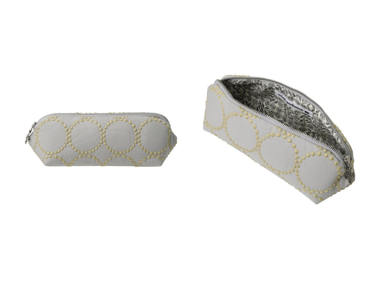 【愛らしいフォルムとテキスタイルが映えるポーチ】mina perhonen(ミナ ペルホネン)の通販 おすすめ人気トレンドファッション通販アイテム インテリア・キッズ・メンズ・レディースファッション・服の通販 founy(ファニー) 　ファッション　Fashion　レディースファッション　Fashion for Women　ポーチ&ミニバッグ　Pouches & Mini Bags　フォルム　Silhouette, Form　ポーチ　Pouch, Small Case　新作・新入荷　New Arrivals / New In　グレー系　Gray　|ID:crp329100000227791