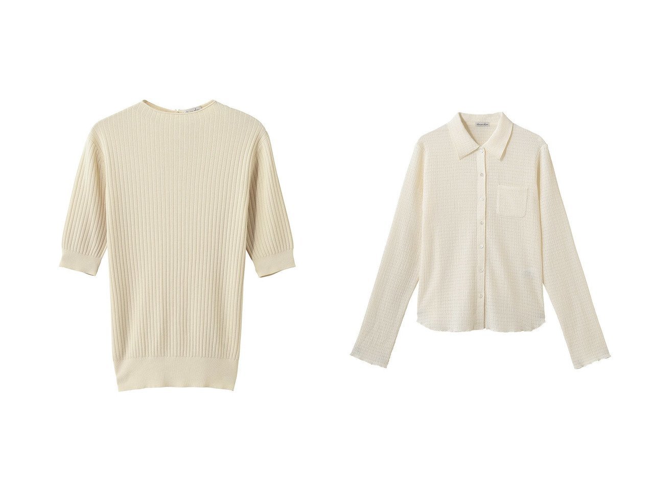 【steven alan/スティーブンアラン】のクレープ シャツ カーディガン&ボトルネック ハーフスリーブ ニット おすすめ人気トレンドファッション通販アイテム インテリア・キッズ・メンズ・レディースファッション・服の通販 founy(ファニー) 　ファッション　Fashion　レディースファッション　Fashion for Women　トップス・カットソー　Cut & Sew Tops　ニット　Knit Tops & Sweaters　カジュアルプルオーバー・ニットトップス　Pullovers & Knit Tops / Casual Pullovers　カーディガン・羽織り　Layered Style Cardigans　シャツ・ブラウス・オフィスカジュアル　Elegant Blouses & Button-Ups　シルク　Silk, 100% Silk　スリーブ　Sleeve, Long Sleeve / Short Sleeve　センター　Center, Center Line　デニム　Denim, Jeans Material　ハーフ　Half, Half-Length　ボトム　Bottoms, Lower Wear　ボトルネック　Bottle Neck, Mock Neck　定番　Standard, Basic Item　新作・新入荷　New Arrivals / New In　インナー　Innerwear　カーディガン　Cardigan, Knitwear　ジャケット　Jacket, Outerwear　ストレッチ　Stretch, Stretchy Fabric　ブルゾン　Blouson, Bomber Jacket　ポケット　Pocket, Pocket Detail　ロング　Long, Long-Length　エレガント 上品　Elegant　羽織　Haori, Light Jacket　ホワイト系　White　グレー系　Gray　ブルー系　Blue　|ID:crp329100000227800