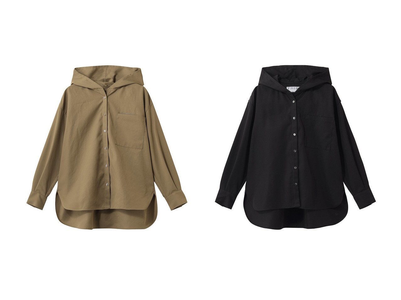 【THIRD MAGAZINE/サードマガジン】のフーディーシャツ おすすめ人気トレンドファッション通販アイテム インテリア・キッズ・メンズ・レディースファッション・服の通販 founy(ファニー) 　ファッション　Fashion　レディースファッション　Fashion for Women　トップス・カットソー　Cut & Sew Tops　シャツ・ブラウス・オフィスカジュアル　Elegant Blouses & Button-Ups　スリーブ　Sleeve, Long Sleeve / Short Sleeve　ロング　Long, Long-Length　新作・新入荷　New Arrivals / New In　ベージュ系　Beige　ブラック系　Black　|ID:crp329100000227817