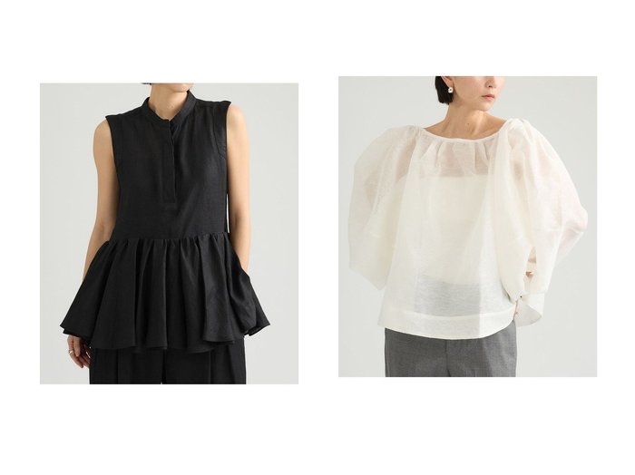 【シルクとリネンの上質素材が映える構築ブラウスと華やかなフリルデザインで魅せる洗練スタイル】Chaos(カオス)の通販 おすすめ人気トレンドファッション通販アイテム 人気、トレンドファッション・服の通販 founy(ファニー) ファッション Fashion レディースファッション Fashion for Women トップス・カットソー Cut & Sew Tops キャミソール&ノースリーブ Camisoles & Sleeveless Tops シャツ・ブラウス・オフィスカジュアル Elegant Blouses & Button-Ups キャンバス Canvas, Canvas Fabric 吸水 Absorbent, Quick-Dry 定番 Standard, Basic Item ノースリーブ Sleeveless, No-Sleeve フランス France, French フリル Frill, Ruffle フレンチ French, French Style ペプラム Peplum, Flared Hem ボトム Bottoms, Lower Wear リネン Linen, Linen Fabric ワッシャー Washer, Crinkled Finish おすすめ Recommended / Our Picks 夏 Summer エレガント 上品 Elegant 新作・新入荷 New Arrivals / New In |ID:crp329100000227818