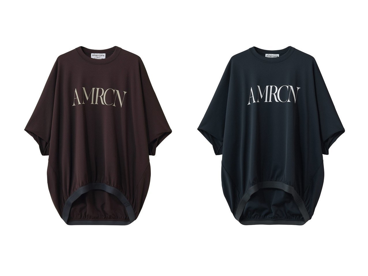 【構築フォルムと接触冷感素材で快適に着こなす大人のこなれプルオーバー】Americana(アメリカーナ)の通販 おすすめ人気トレンドファッション通販アイテム インテリア・キッズ・メンズ・レディースファッション・服の通販 founy(ファニー) 　ファッション　Fashion　レディースファッション　Fashion for Women　トップス・カットソー　Cut & Sew Tops　シャツ・ブラウス・オフィスカジュアル　Elegant Blouses & Button-Ups　カジュアルプルオーバー・ニットトップス　Pullovers & Knit Tops / Casual Pullovers　なめらか　Smooth, Silky Texture　サテン　Satin, Glossy Fabric　ショート　Short, Short Length　スリーブ　Sleeve, Long Sleeve / Short Sleeve　フォルム　Silhouette, Form　新作・新入荷　New Arrivals / New In　ブラウン系　Brown　ブルー系　Blue　|ID:crp329100000227822