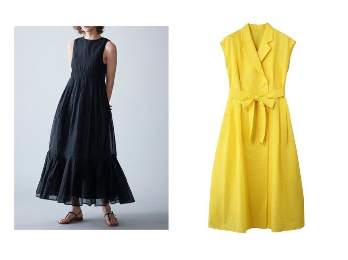 【トレンドと今旬を楽しむシアー素材の構築ドレスとテーラードワンピースで叶える洗練スタイル】MARILYN MOON(マリリンムーン)allureville(アルアバイル)の通販 おすすめ人気トレンドファッション通販アイテム 人気、トレンドファッション・服の通販 founy(ファニー) ファッション Fashion レディースファッション Fashion for Women ワンピース Dresses フォーマル・パーティードレス・結婚式用ドレス Elegant & Casual Dresses チュニック Tunic Tops & Dresses インド Indian Textile ギャザー Gathered, Ruffled コンパクト Compact, Small Size チュニック Tunic, Long Top ティアード Tiered, Tiered Style ドレス Dress, One-Piece パイピング Piping, Trim Design モダン Modern, Contemporary ロング Long, Long-Length 今季 This Season, Current Season 夏 Summer 羽織 Haori, Light Jacket インナー Innerwear キャミソール Camisole, Spaghetti Strap Top フィット Fit, Slim Fit フレア Flare, Flared リボン Ribbon, Bow 新作・新入荷 New Arrivals / New In |ID:crp329100000227830