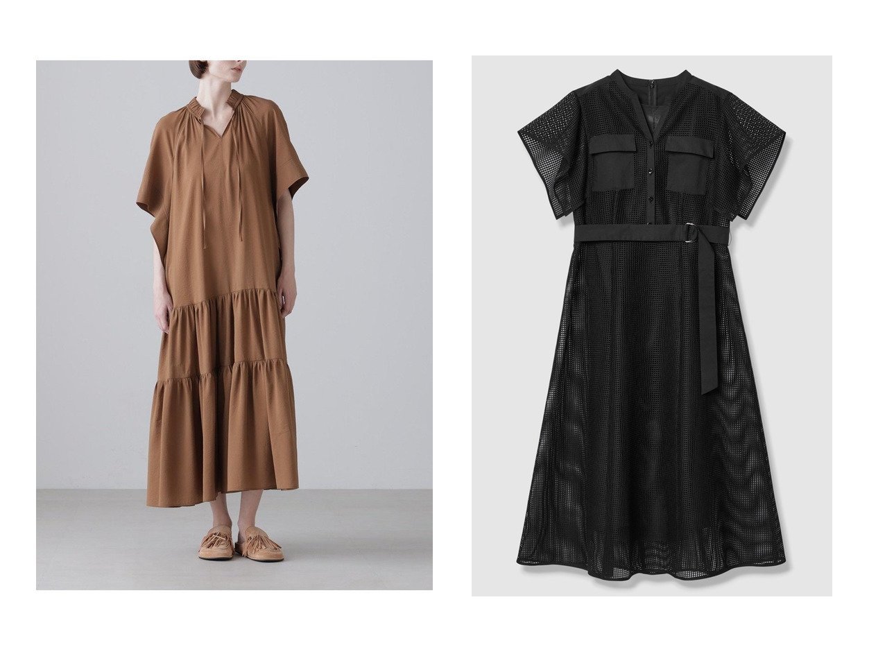 【シアー ワンピで楽しむトレンド今旬人気スタイル 軽やかで上品なワンピースコーデ】ANAYI(アナイ)　アドーア(ADORE)の通販 おすすめ人気トレンドファッション通販アイテム インテリア・キッズ・メンズ・レディースファッション・服の通販 founy(ファニー) 　ファッション　Fashion　レディースファッション　Fashion for Women　ワンピース　Dresses　チュニック　Tunic Tops & Dresses　ギャザー　Gathered, Ruffled　シアー　Sheer, See-Through　チュニック　Tunic, Long Top　フェミニン　Feminine, Girly　リボン　Ribbon, Bow　ロング　Long, Long-Length　コンビ　Combo, Combination Style　スポーティ　Sporty, Casual Athletic　セットアップ　Set-Up, Coordinated Outfit　タンク　Tank Top, Sleeveless Top　フレア　Flare, Flared　ポケット　Pocket, Pocket Detail　メッシュ　Mesh, Net Fabric　ラッセル　Raschel, Raschel Lace　夏　Summer　ブラウン系　Brown　ブルー系　Blue　ブラック系　Black　|ID:crp329100000227831