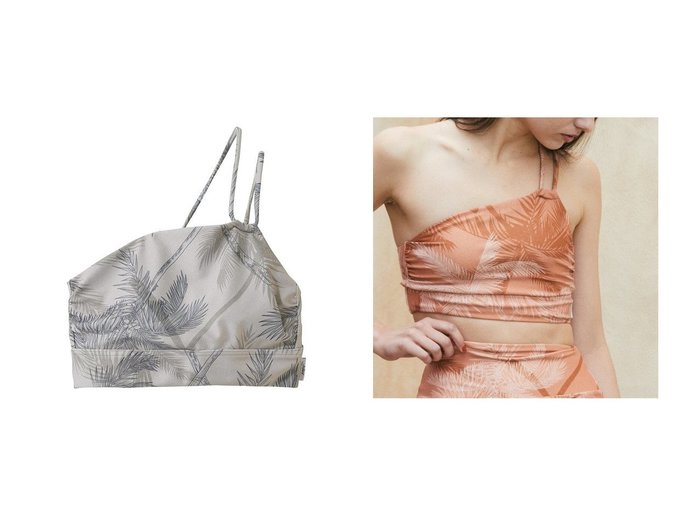 【アシンメトリーで魅せる落ち着いたパームツリープリントのブラトップで楽しむ大人のリゾートスタイル】Julier(ジュリエ)の通販 おすすめ人気トレンドファッション通販アイテム 人気、トレンドファッション・服の通販 founy(ファニー) ファッション Fashion レディースファッション Fashion for Women トップス・カットソー Cut & Sew Tops スポーツウェア Functional & Stylish Sportswear スポーツ トップス Athletic Tops / Workout Tops / Training Shirts おすすめ Recommended / Our Picks スポーツ Sports, Activewear セットアップ Set-Up, Coordinated Outfit プリント Print, Printed Pattern ラップ Wrap, Wrap Design リゾート Resort, Vacation Style 新作・新入荷 New Arrivals / New In 水着 Swimsuit, Swimwear |ID:crp329100000227837