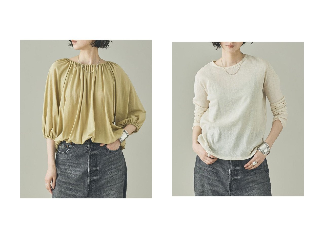 繊細なシアー素材と軽やかな着心地が魅力のプルオーバーとロングスリーブTシャツ 洗練された大人のレイヤードスタイル Curensology(カレンソロジー)の通販 おすすめ人気トレンドファッション通販アイテム インテリア・キッズ・メンズ・レディースファッション・服の通販 founy(ファニー) 　ファッション　Fashion　レディースファッション　Fashion for Women　トップス・カットソー　Cut & Sew Tops　シャツ・ブラウス・オフィスカジュアル　Elegant Blouses & Button-Ups　ロングTシャツ・Tシャツ　Longline T-Shirts & Tees　カジュアルプルオーバー・ニットトップス　Pullovers & Knit Tops / Casual Pullovers　カットソー・ベーシックTシャツ　Cut-and-Sewn Tops / Stretch Tees & Basics　なめらか　Smooth, Silky Texture　ギャザー　Gathered, Ruffled　シアー　Sheer, See-Through　スリーブ　Sleeve, Long Sleeve / Short Sleeve　ロング　Long, Long-Length　夏　Summer　新作・新入荷　New Arrivals / New In　ホワイト系　White　ブラック系　Black　イエロー系　Yellow　|ID:crp329100000227844