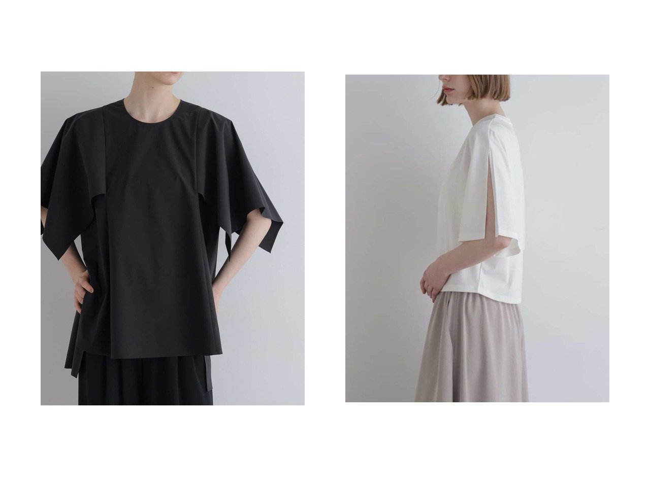 洗練シルエットと機能素材が魅力のデザイントップスコレクション 上品さとモード感を楽しむ一着 LE PHIL(ル フィル)の通販 おすすめ人気トレンドファッション通販アイテム インテリア・キッズ・メンズ・レディースファッション・服の通販 founy(ファニー) 　ファッション　Fashion　レディースファッション　Fashion for Women　トップス・カットソー　Cut & Sew Tops　シャツ・ブラウス・オフィスカジュアル　Elegant Blouses & Button-Ups　ロングTシャツ・Tシャツ　Longline T-Shirts & Tees　カジュアルプルオーバー・ニットトップス　Pullovers & Knit Tops / Casual Pullovers　カットソー・ベーシックTシャツ　Cut-and-Sewn Tops / Stretch Tees & Basics　おすすめ　Recommended / Our Picks　クッション　Cushion, Throw Pillow　ショート　Short, Short Length　ストレッチ　Stretch, Stretchy Fabric　スリーブ　Sleeve, Long Sleeve / Short Sleeve　ハンカチ　Handkerchief, Hanky　パターン　Pattern, Design Print　新作・新入荷　New Arrivals / New In　ブラウン系　Brown　グリーン系　Green　ブラック系　Black　ホワイト系　White　|ID:crp329100000227868