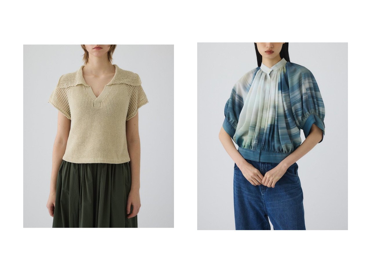 涼やかな編み地と立体ギャザーが映えるトップスコレクション 軽やかに楽しむ春夏スタイル RIM.ARK(リムアーク)の通販 おすすめ人気トレンドファッション通販アイテム インテリア・キッズ・メンズ・レディースファッション・服の通販 founy(ファニー) 　ファッション　Fashion　レディースファッション　Fashion for Women　トップス・カットソー　Cut & Sew Tops　シャツ・ブラウス・オフィスカジュアル　Elegant Blouses & Button-Ups　コンパクト　Compact, Small Size　サマー　Summer, Summer Style　ショート　Short, Short Length　スリーブ　Sleeve, Long Sleeve / Short Sleeve　バランス　Balance, Style Balance　メッシュ　Mesh, Net Fabric　リネン　Linen, Linen Fabric　夏　Summer　新作・新入荷　New Arrivals / New In　春　Spring　S/S・春夏　SS, Spring/Summer, Warm Season　畦　Ribbed Knit　おすすめ　Recommended / Our Picks　キャミソール　Camisole, Spaghetti Strap Top　ギャザー　Gathered, Ruffled　セットアップ　Set-Up, Coordinated Outfit　フォルム　Silhouette, Form　モチーフ　Motif, Design Theme　リラックス　Relax, Relaxed Fit　羽織　Haori, Light Jacket　ブラック系　Black　ベージュ系　Beige　ブルー系　Blue　|ID:crp329100000227874