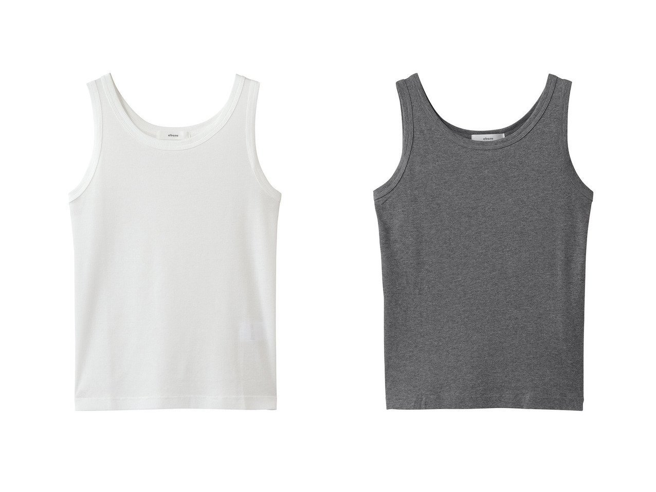 上品な透け感と快適な着心地を兼ね備えたテレコタンクトップ ebure(エブール)の通販 おすすめ人気トレンドファッション通販アイテム インテリア・キッズ・メンズ・レディースファッション・服の通販 founy(ファニー) 　ファッション　Fashion　レディースファッション　Fashion for Women　トップス・カットソー　Cut & Sew Tops　キャミソール&ノースリーブ　Camisoles & Sleeveless Tops　シャツ・ブラウス・オフィスカジュアル　Elegant Blouses & Button-Ups　ロングTシャツ・Tシャツ　Longline T-Shirts & Tees　カットソー・ベーシックTシャツ　Cut-and-Sewn Tops / Stretch Tees & Basics　キャミソール　Camisole, Spaghetti Strap Top　シルケット　Silket, Silky Cotton　タンク　Tank Top, Sleeveless Top　テレコ　Ribbed, Rib Stitch　フィット　Fit, Slim Fit　エレガント 上品　Elegant　ホワイト系　White　ブラウン系　Brown　ブルー系　Blue　グレー系　Gray　|ID:crp329100000227878