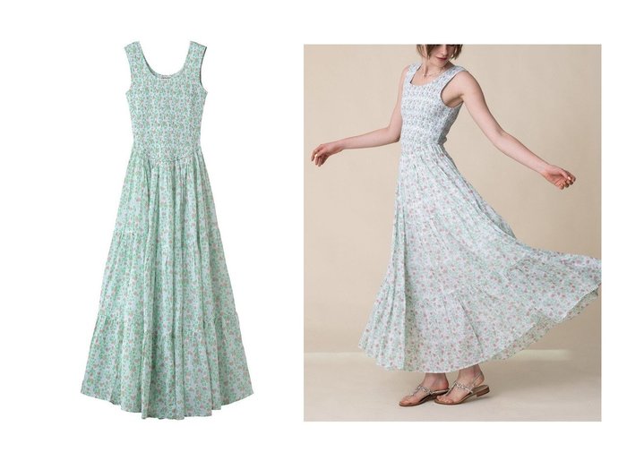 【ブルーベリー柄とシャーリングが映える軽やかなコットンドレスで華やぐ夏】SZ Blockprints(エスゼット ブロックプリント)の通販 おすすめ人気トレンドファッション通販アイテム 人気、トレンドファッション・服の通販 founy(ファニー) ファッション Fashion レディースファッション Fashion for Women ワンピース Dresses フォーマル・パーティードレス・結婚式用ドレス Elegant & Casual Dresses チュニック Tunic Tops & Dresses コンパクト Compact, Small Size シャーリング Shirring, Ruched チュニック Tunic, Long Top ドレス Dress, One-Piece ロング Long, Long-Length 夏 Summer 新作・新入荷 New Arrivals / New In |ID:crp329100000227882