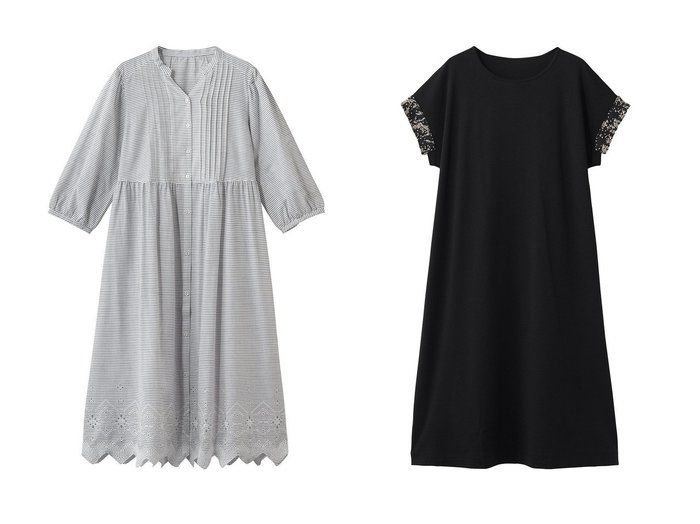 【KID BLUE/キッドブルー】の26スラブエンブワンピース&26サマーTシャツワンピース おすすめ人気トレンドファッション通販アイテム 人気、トレンドファッション・服の通販 founy(ファニー) ファッション Fashion レディースファッション Fashion for Women ワンピース Dresses シャツワンピース / 1枚で着映えコーデ Shirt Dresses スカラップ Scallop, Scalloped Edge パジャマ Pajamas, Sleepwear 夏 Summer 新作・新入荷 New Arrivals / New In |ID:crp329100000227885