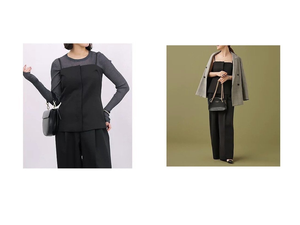 【ビスチェとシアーリブニットで叶える上品なレイヤードスタイル】M7days(エムセブンデイズ)の通販 おすすめ人気トレンドファッション通販アイテム インテリア・キッズ・メンズ・レディースファッション・服の通販 founy(ファニー) 　ファッション　Fashion　レディースファッション　Fashion for Women　トップス・カットソー　Cut & Sew Tops　ニット　Knit Tops & Sweaters　ビスチェ　Bustiers & Corset Tops / Layered Bustier Style　インナー　Innerwear　コラボ　Collaboration, Collab　エレガント 上品　Elegant　洗える　Machine Washable　ブラック系　Black　グレー系　Gray　ブルー系　Blue　|ID:crp329100000227909