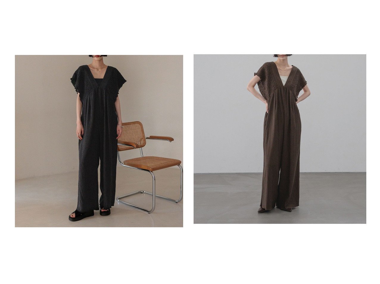 シャーリングデザインで軽やかに着こなす涼やかなサロペットスタイルLOWRYS FARM(ローリーズファーム)の通販 おすすめ人気トレンドファッション通販アイテム インテリア・キッズ・メンズ・レディースファッション・服の通販 founy(ファニー) 　ファッション　Fashion　レディースファッション　Fashion for Women　ワンピース　Dresses　サロペット&オールインワン　Dungarees & Jumpsuit Styles　おすすめ　Recommended / Our Picks　インナー　Innerwear　サロペット　Overalls, Salopette　シャーリング　Shirring, Ruched　ブルー系　Blue　イエロー系　Yellow　ブラック系　Black　ベージュ系　Beige　ブラウン系　Brown　|ID:crp329100000227927