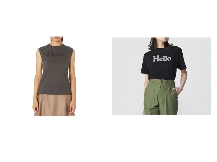 ロゴTで楽しむ洗練された大人の遊び心ノースリーブとクルーネックの魅力MADISONBLUE(マディソンブルー)の通販 おすすめ人気トレンドファッション通販アイテム 人気、トレンドファッション・服の通販 founy(ファニー) 　ファッション　Fashion　レディースファッション　Fashion for Women　トップス・カットソー　Cut & Sew Tops　カーディガン　Cardigan, Knitwear　スマート　Smart, Elegant　ノースリーブ　Sleeveless, No-Sleeve　プリント　Print, Printed Pattern　ヴィンテージ　Vintage Style　コンパクト　Compact, Small Size　ジャケット　Jacket, Outerwear　人気　Popular, Best Seller　定番　Standard, Basic Item　|ID:crp329100000227935