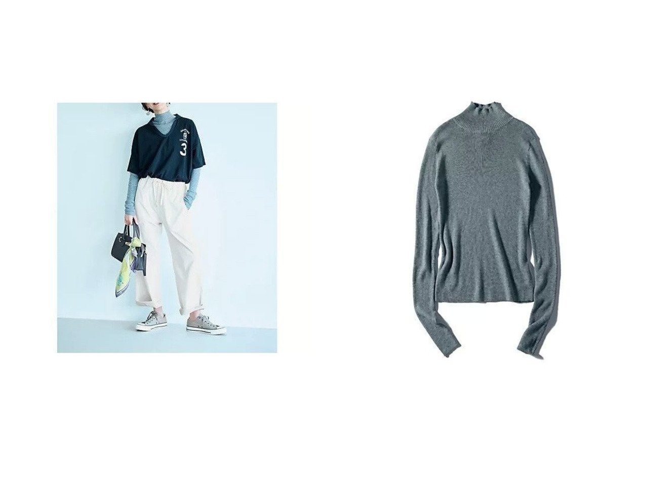 やわらかさと美しいシルエットで魅せるすっきり見えハイネックニット12closet(トゥエルブクローゼット)の通販 おすすめ人気トレンドファッション通販アイテム インテリア・キッズ・メンズ・レディースファッション・服の通販 founy(ファニー) 　ファッション　Fashion　レディースファッション　Fashion for Women　トップス・カットソー　Cut & Sew Tops　ニット　Knit Tops & Sweaters　なめらか　Smooth, Silky Texture　コラボ　Collaboration, Collab　タートルネック　Turtleneck, High Neck　ハイネック　High Neck, Mock Neck　バランス　Balance, Style Balance　ベスト　Vest, Waistcoat　リブニット　Rib Knit, Ribbed Knit　今冬　This Winter　洗える　Machine Washable　オレンジ系　Orange　ホワイト系　White　グレー系　Gray　ブラック系　Black　|ID:crp329100000227938