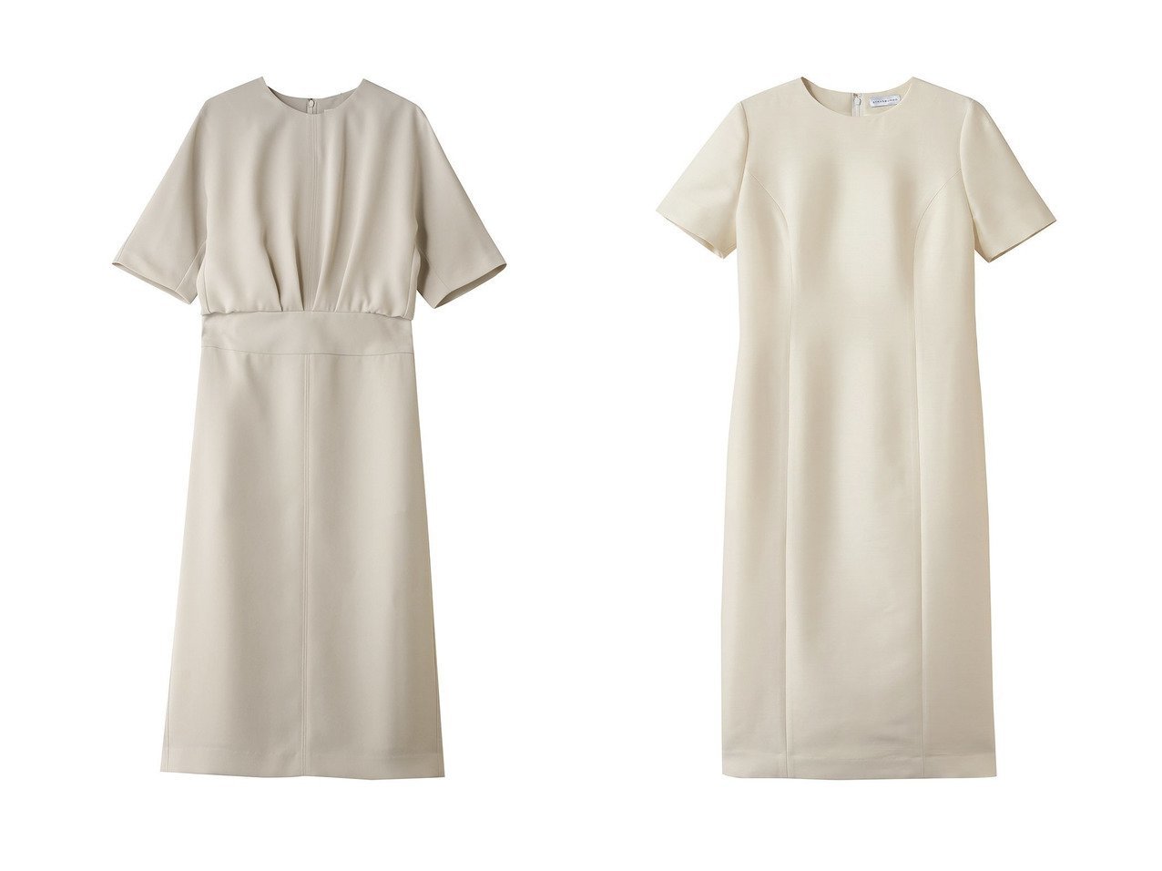 上質素材と美しいシルエットで品格を引き立てるワンピースコレクション STRASBURGO(ストラスブルゴ)の通販 おすすめ人気トレンドファッション通販アイテム インテリア・キッズ・メンズ・レディースファッション・服の通販 founy(ファニー) 　ファッション　Fashion　レディースファッション　Fashion for Women　ワンピース　Dresses　チュニック　Tunic Tops & Dresses　エレガント 上品　Elegant　ダブル　Double, Double-Breasted　チュニック　Tunic, Long Top　ドッキング　Docking, Mixed Material　バランス　Balance, Style Balance　プリーツ　Pleats, Pleated　ロング　Long, Long-Length　定番　Standard, Basic Item　新作・新入荷　New Arrivals / New In　ベージュ系　Beige　ブラック系　Black　|ID:crp329100000227945