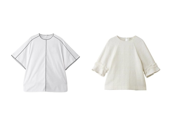 洗練されたパイピングと華やかなツイードで魅せるブラウスコレクション STRASBURGO(ストラスブルゴ)の通販 おすすめ人気トレンドファッション通販アイテム 人気、トレンドファッション・服の通販 founy(ファニー) ファッション Fashion レディースファッション Fashion for Women トップス・カットソー Cut & Sew Tops シャツ・ブラウス・オフィスカジュアル Elegant Blouses & Button-Ups シンプル Simple, Minimal スリーブ Sleeve, Long Sleeve / Short Sleeve パイピング Piping, Trim Design フォルム Silhouette, Form リラックス Relax, Relaxed Fit ロング Long, Long-Length 新作・新入荷 New Arrivals / New In |ID:crp329100000227948