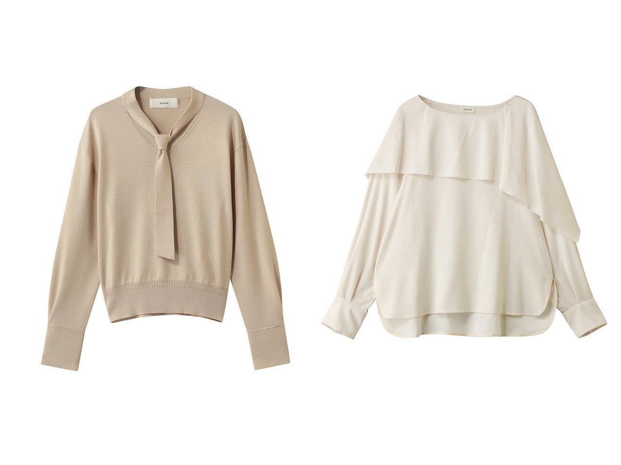 優雅なドレープと上質な光沢で魅せるブラウスとニット STRASBURGO(ストラスブルゴ)の通販 おすすめ人気トレンドファッション通販アイテム インテリア・キッズ・メンズ・レディースファッション・服の通販 founy(ファニー) 　ファッション　Fashion　レディースファッション　Fashion for Women　トップス・カットソー　Cut & Sew Tops　シャツ・ブラウス・オフィスカジュアル　Elegant Blouses & Button-Ups　ニット　Knit Tops & Sweaters　カジュアルプルオーバー・ニットトップス　Pullovers & Knit Tops / Casual Pullovers　アシンメトリー　Asymmetrical Style　シルク　Silk, 100% Silk　スカーフ　Scarf, Neckwear　スリーブ　Sleeve, Long Sleeve / Short Sleeve　バランス　Balance, Style Balance　ロング　Long, Long-Length　新作・新入荷　New Arrivals / New In　ホワイト系　White　ブルー系　Blue　|ID:crp329100000227949