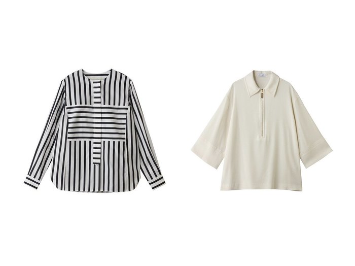 シャープなディテールと存在感あるストライプで魅せる洗練トップス STRASBURGO(ストラスブルゴ)の通販 おすすめ人気トレンドファッション通販アイテム 人気、トレンドファッション・服の通販 founy(ファニー) ファッション Fashion レディースファッション Fashion for Women トップス・カットソー Cut & Sew Tops シャツ・ブラウス・オフィスカジュアル Elegant Blouses & Button-Ups カジュアルプルオーバー・ニットトップス Pullovers & Knit Tops / Casual Pullovers バッグ Bags キュプラ Cupro, Eco Fabric シルク Silk, 100% Silk シンプル Simple, Minimal ストライプ Stripe, Striped Pattern スリーブ Sleeve, Long Sleeve / Short Sleeve フロント Front, Front Design ボトム Bottoms, Lower Wear ロング Long, Long-Length 新作・新入荷 New Arrivals / New In |ID:crp329100000227951