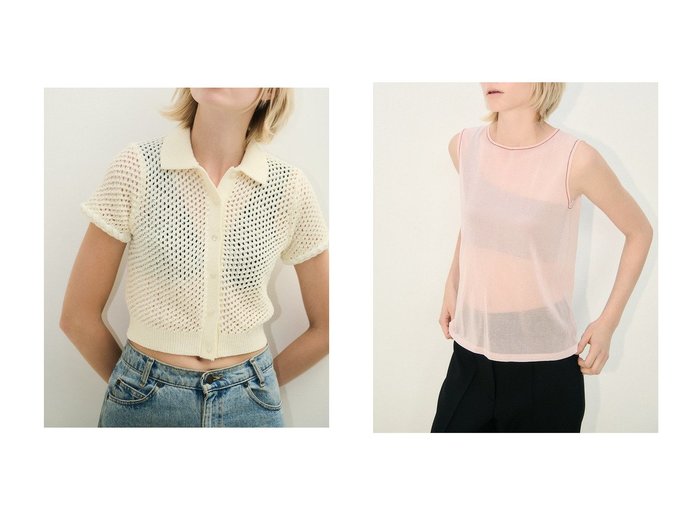 透け感と立体設計で魅せるニットとインナーセット NICENICE MOMENT(ナイスナイスモーメント)の通販 おすすめ人気トレンドファッション通販アイテム 人気、トレンドファッション・服の通販 founy(ファニー) ファッション Fashion レディースファッション Fashion for Women トップス・カットソー Cut & Sew Tops ニット Knit Tops & Sweaters カジュアルプルオーバー・ニットトップス Pullovers & Knit Tops / Casual Pullovers キャミソール&ノースリーブ Camisoles & Sleeveless Tops アイレット Eyelet Lace インナー Innerwear フロント Front, Front Design メッシュ Mesh, Net Fabric 新作・新入荷 New Arrivals / New In |ID:crp329100000227963