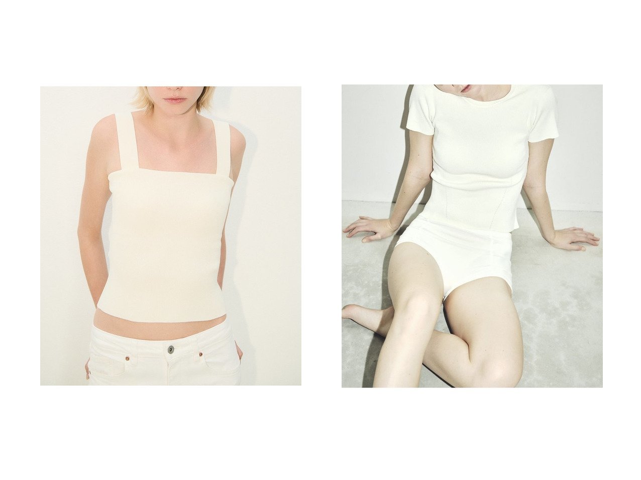 立体カップと美しいシルエットで魅せるタンクトップとTシャツ NICENICE MOMENT(ナイスナイスモーメント)の通販 おすすめ人気トレンドファッション通販アイテム インテリア・キッズ・メンズ・レディースファッション・服の通販 founy(ファニー) 　ファッション　Fashion　レディースファッション　Fashion for Women　トップス・カットソー　Cut & Sew Tops　ニット　Knit Tops & Sweaters　カジュアルプルオーバー・ニットトップス　Pullovers & Knit Tops / Casual Pullovers　シャツ・ブラウス・オフィスカジュアル　Elegant Blouses & Button-Ups　ロングTシャツ・Tシャツ　Longline T-Shirts & Tees　インナー　Innerwear　スクエア　Square, Square Shape　タンク　Tank Top, Sleeveless Top　ワイヤー　Wire, Wired Bra　新作・新入荷　New Arrivals / New In　ブルー系　Blue　ブラック系　Black　ブラウン系　Brown　|ID:crp329100000227965