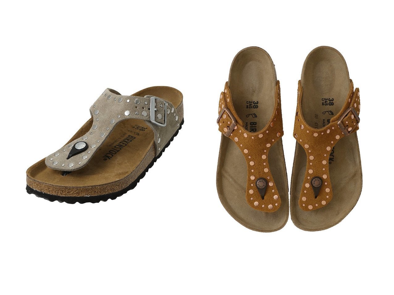 洗練された存在感を放つスタッズデザインのトングサンダル BIRKENSTOCK(ビルケンシュトック)の通販 おすすめ人気トレンドファッション通販アイテム インテリア・キッズ・メンズ・レディースファッション・服の通販 founy(ファニー) 　ファッション　Fashion　レディースファッション　Fashion for Women　クラシック　Classic, Timeless Style　サンダル　Sandals, Summer Shoes　スタッズ　Studs, Metal Accents　フィット　Fit, Slim Fit　新作・新入荷　New Arrivals / New In　|ID:crp329100000227969